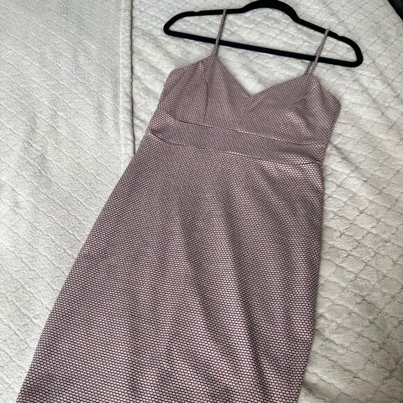 Pink Checkered Papaya Body-Con Dress (M) - Picture 1 of 6